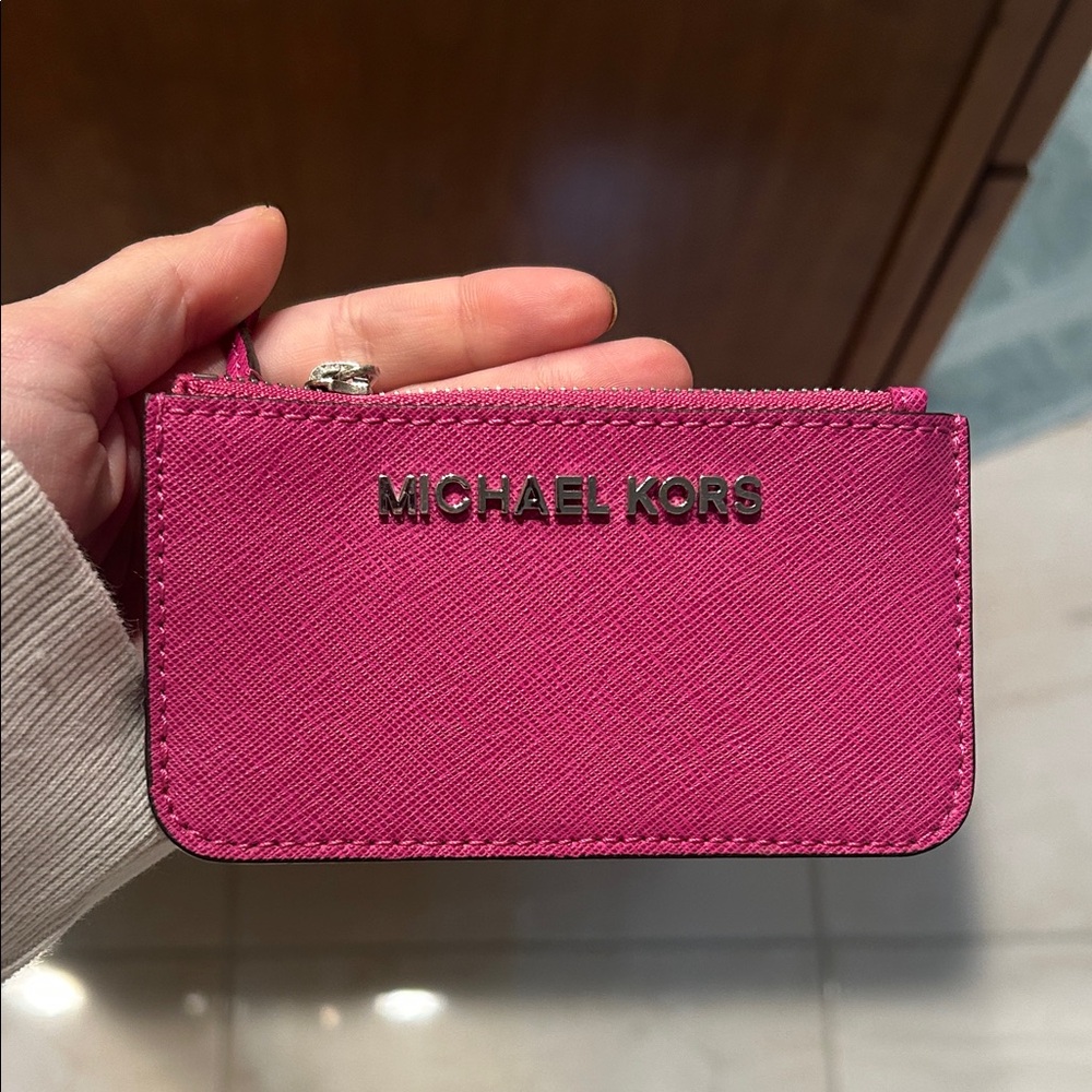 Michael Kors Fuchsia Key & Card Holder